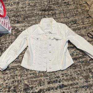 [WORN ONCE] Just USA Hadid Distressed White Denim Jacket